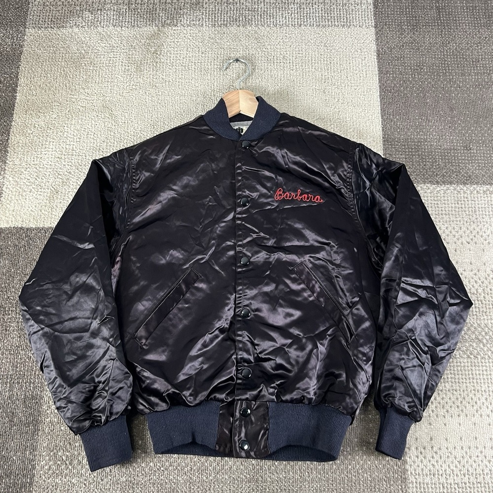 True Vintage For Colored Girls Broadway‎ Satin Bomber Jacket Women's S 70s